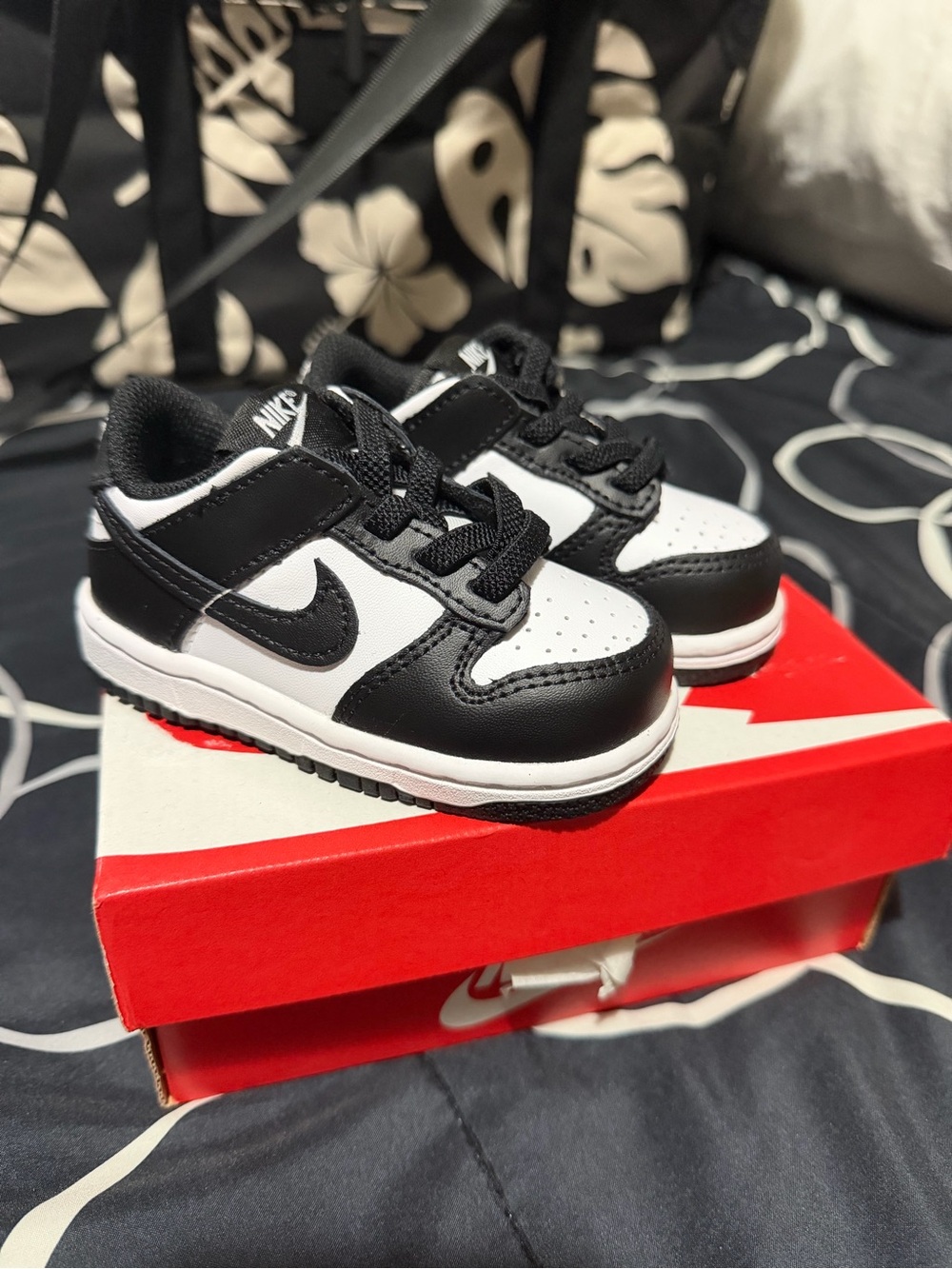 Nike Kids Black and White Low-Top Sneakers
